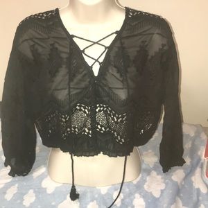 - Forever 21 woven crop top